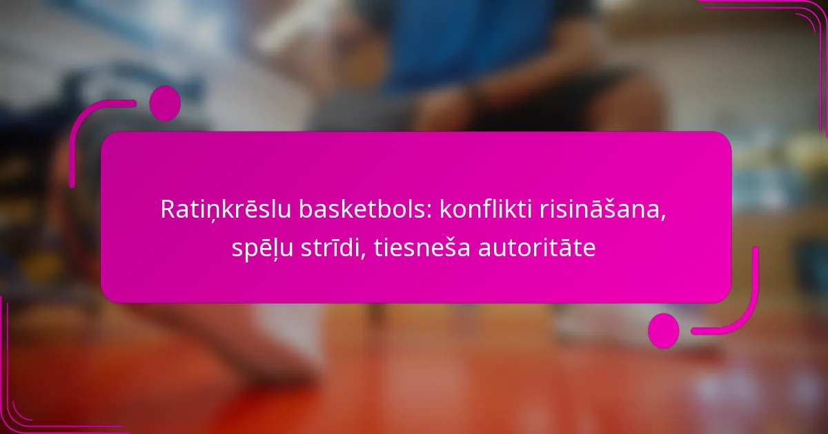 Ratiņkrēslu basketbols: konflikti risināšana, spēļu strīdi, tiesneša autoritāte