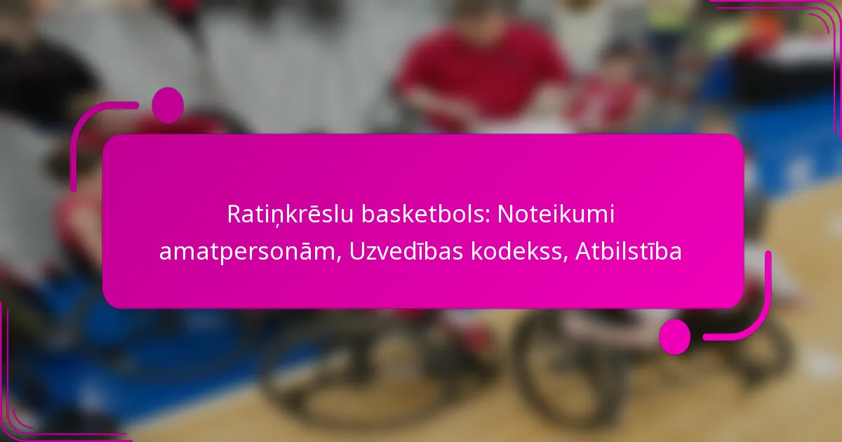 Ratiņkrēslu basketbols: Noteikumi amatpersonām, Uzvedības kodekss, Atbilstība