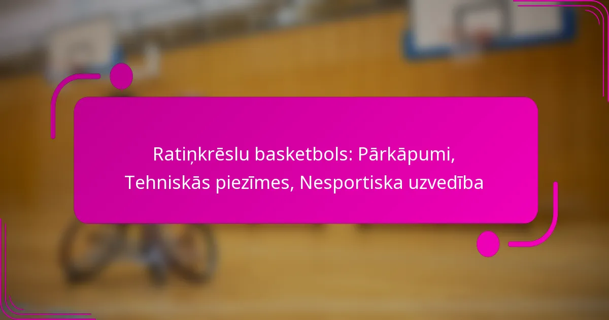 Ratiņkrēslu basketbols: Pārkāpumi, Tehniskās piezīmes, Nesportiska uzvedība