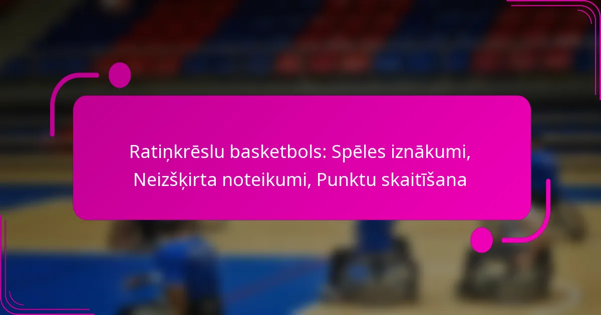 Ratiņkrēslu basketbols: Spēles iznākumi, Neizšķirta noteikumi, Punktu skaitīšana