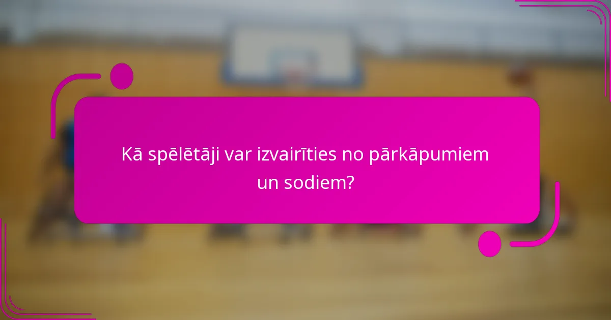 Kā spēlētāji var izvairīties no pārkāpumiem un sodiem?