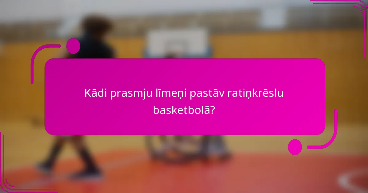 Kādi prasmju līmeņi pastāv ratiņkrēslu basketbolā?