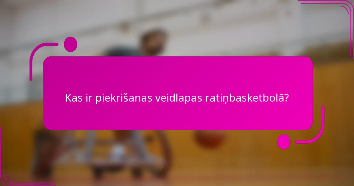 Kas ir piekrišanas veidlapas ratiņbasketbolā?
